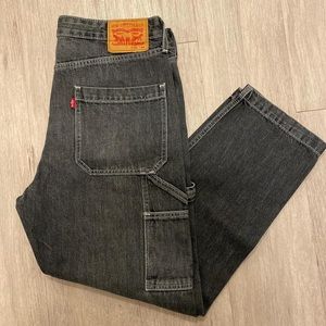 Like New Levi’s Grey With White Fade Carpenter Pants